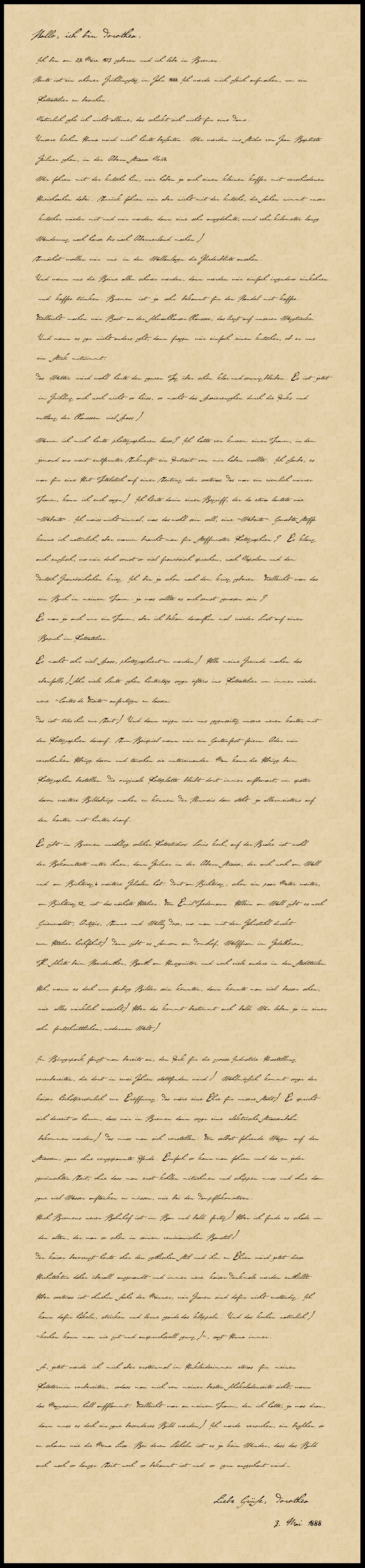 Brief Dorothea Byron-Srft