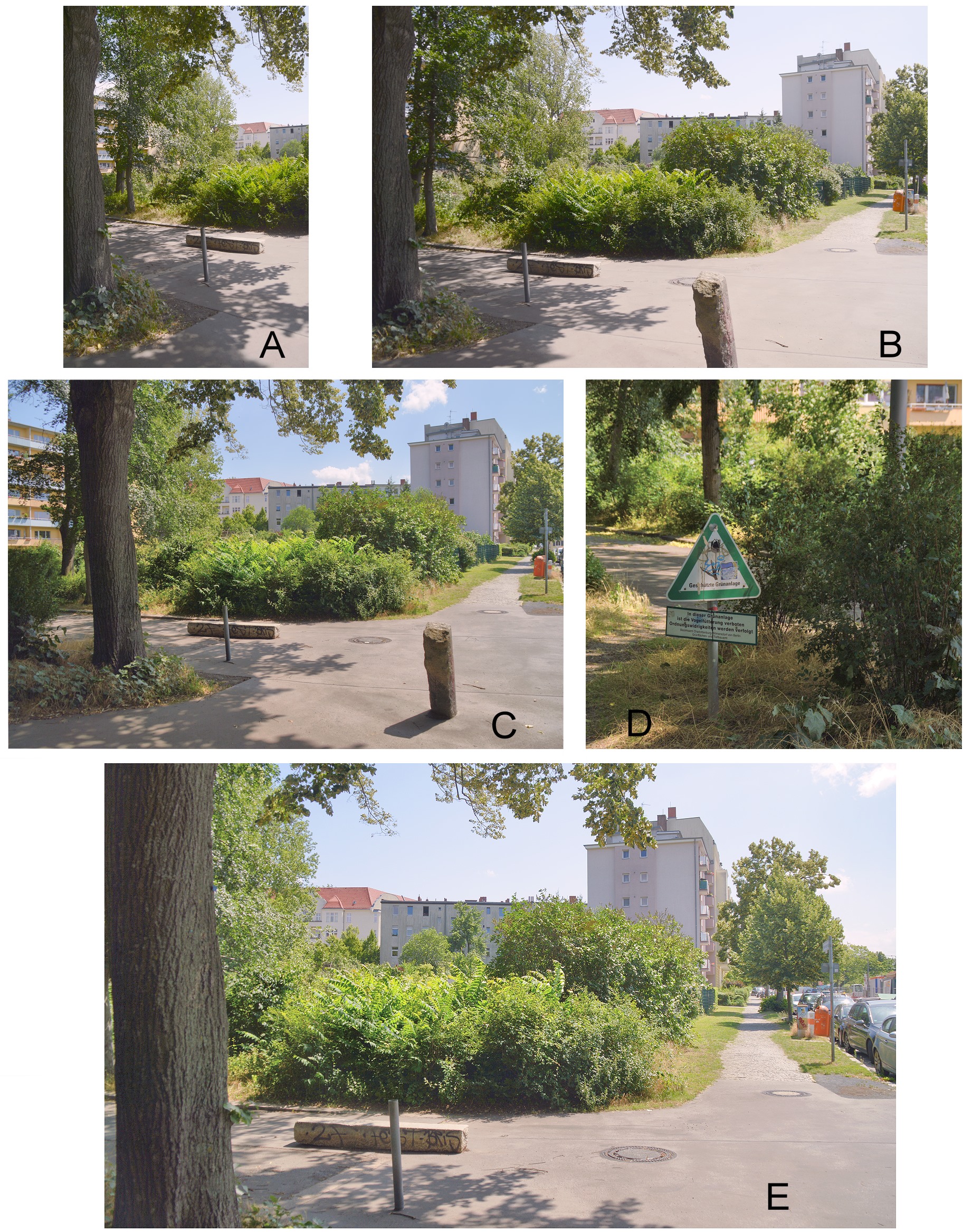 Vergleichsfotos - Strassenecke