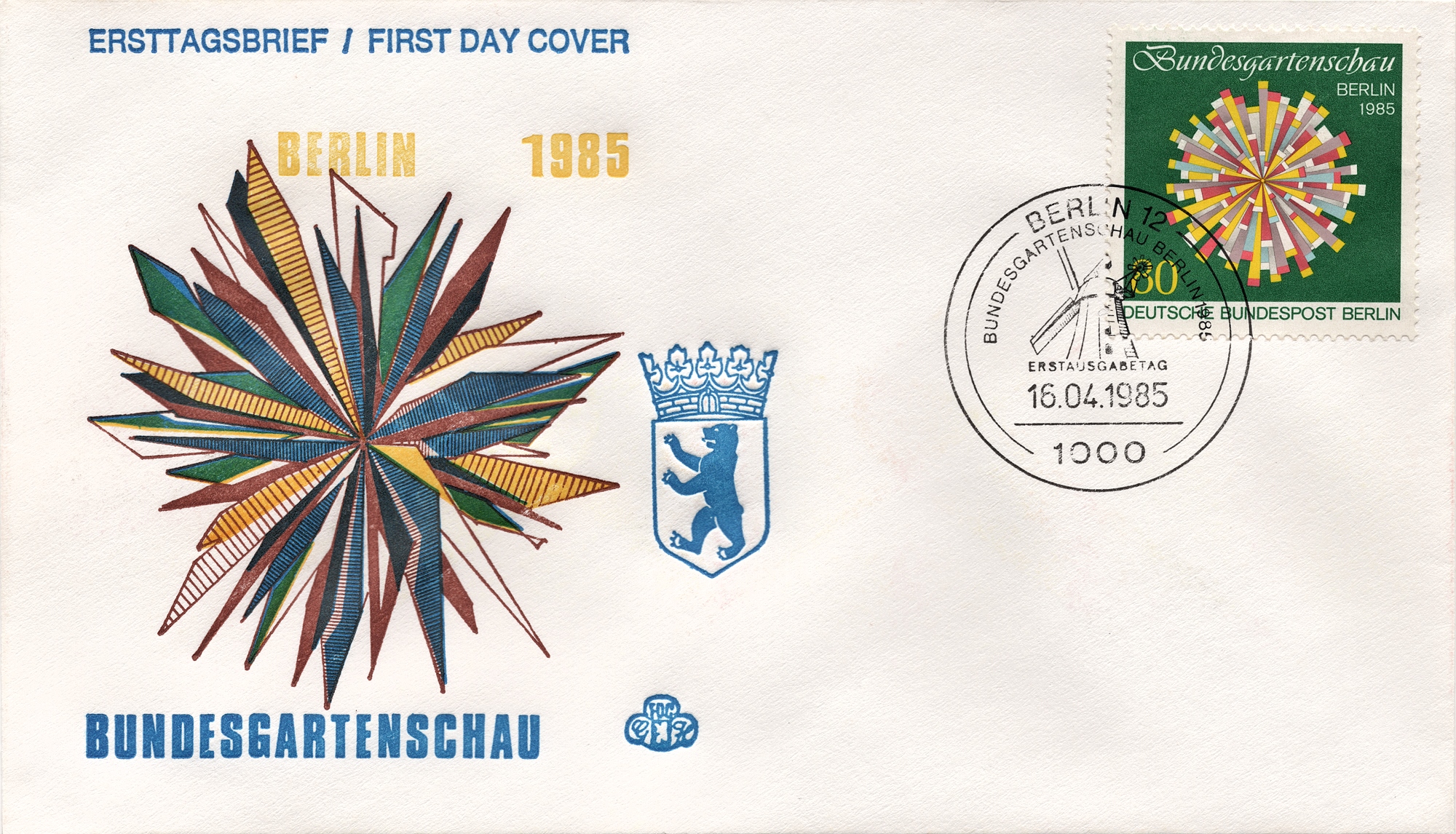 Bundesgartenschau-Berlin-1985, Ersttagsbrief