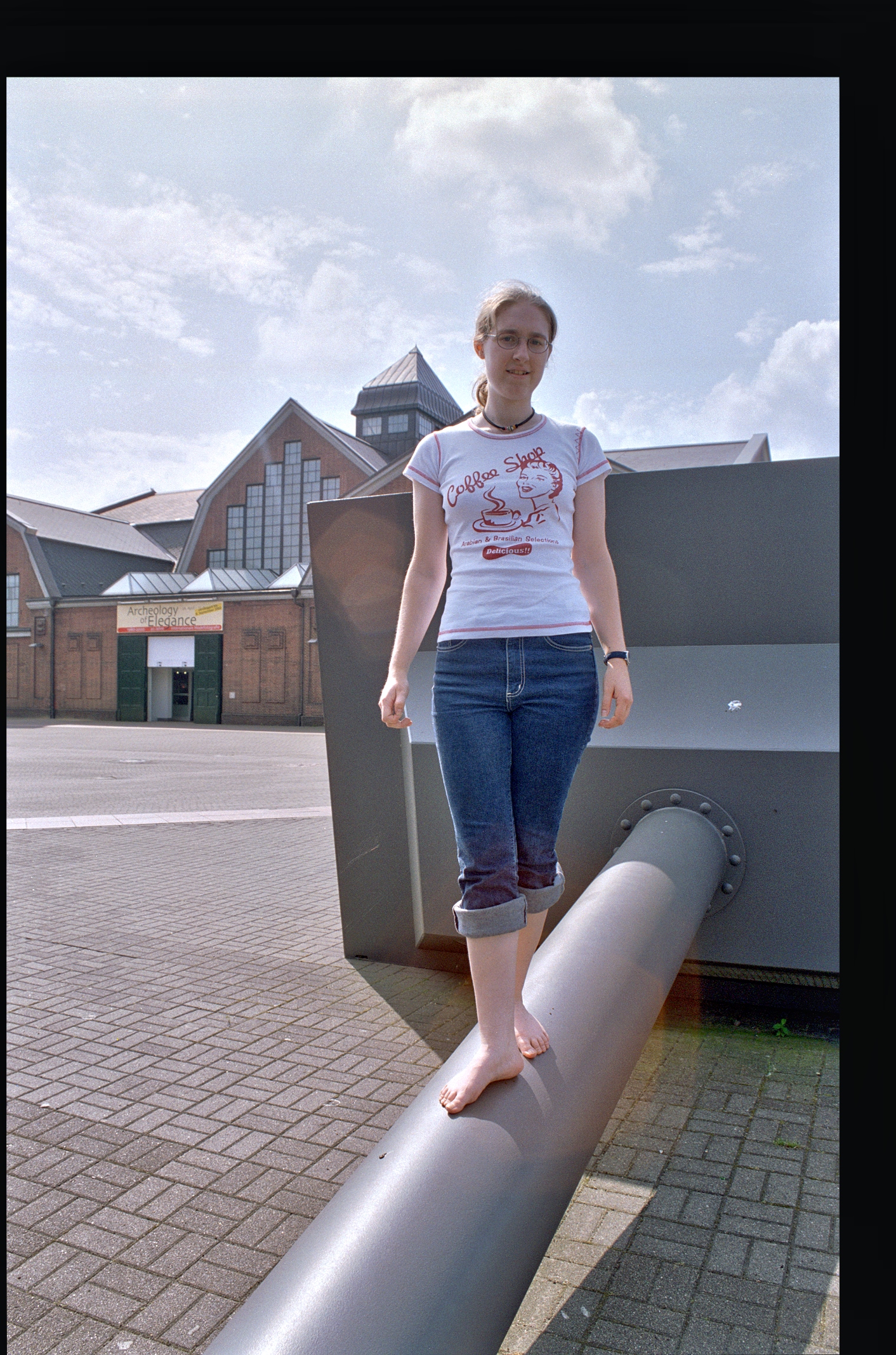 Parkwiese an der Alster, Auf einem Bein stehen