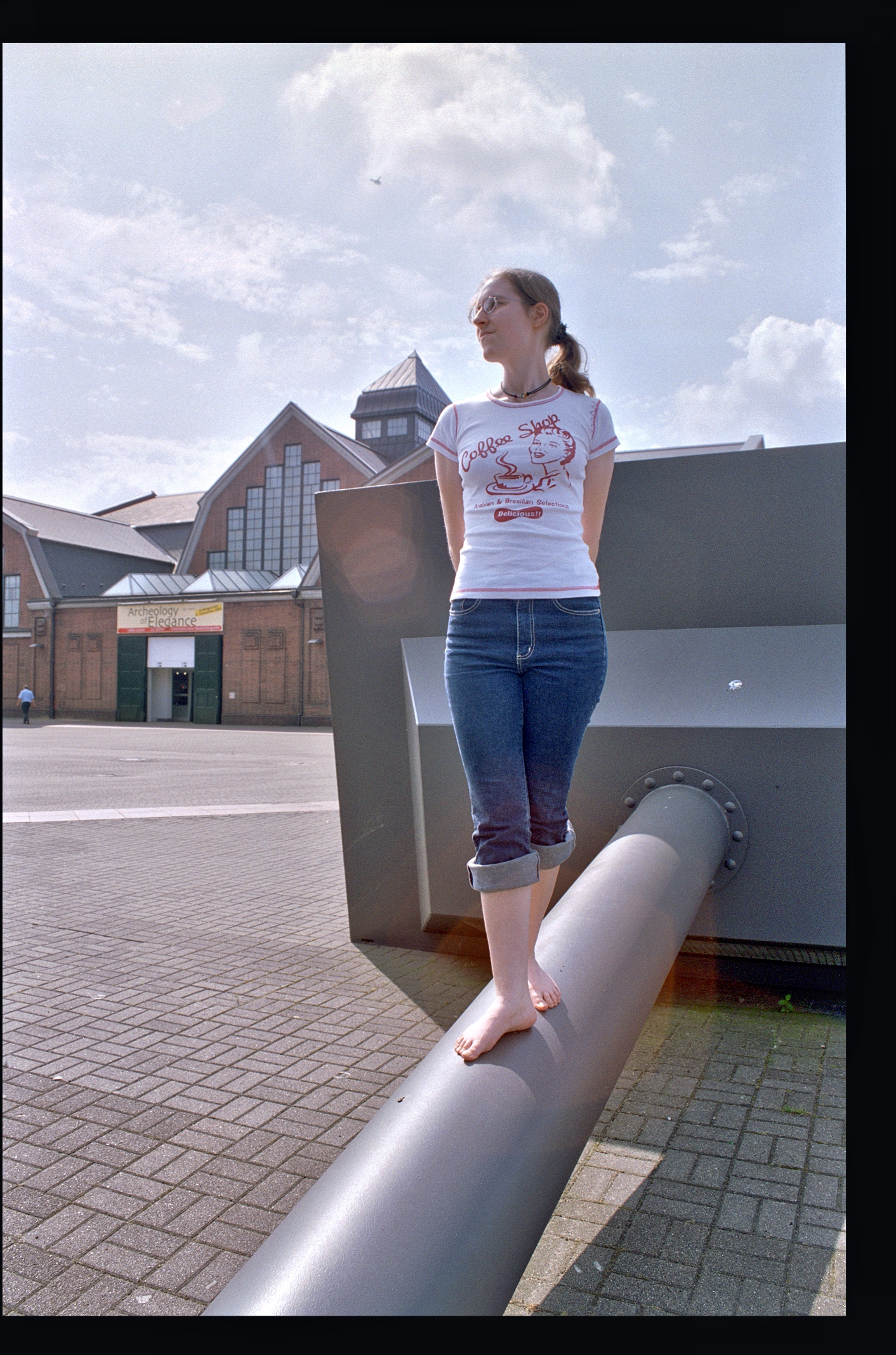 Parkwiese an der Alster, Auf einem Bein stehen
