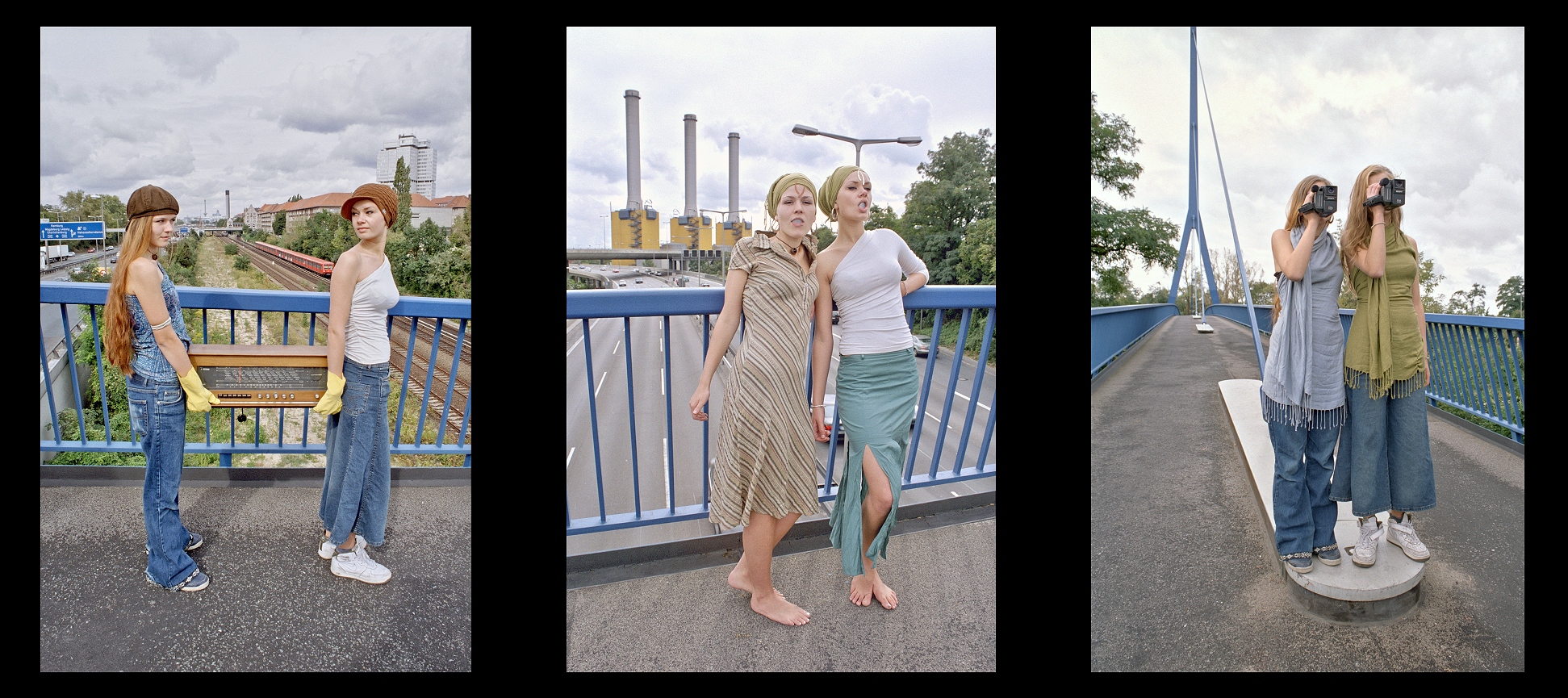 Wandbild - Fussgngerbrcke 'Hoher Bogen', A100