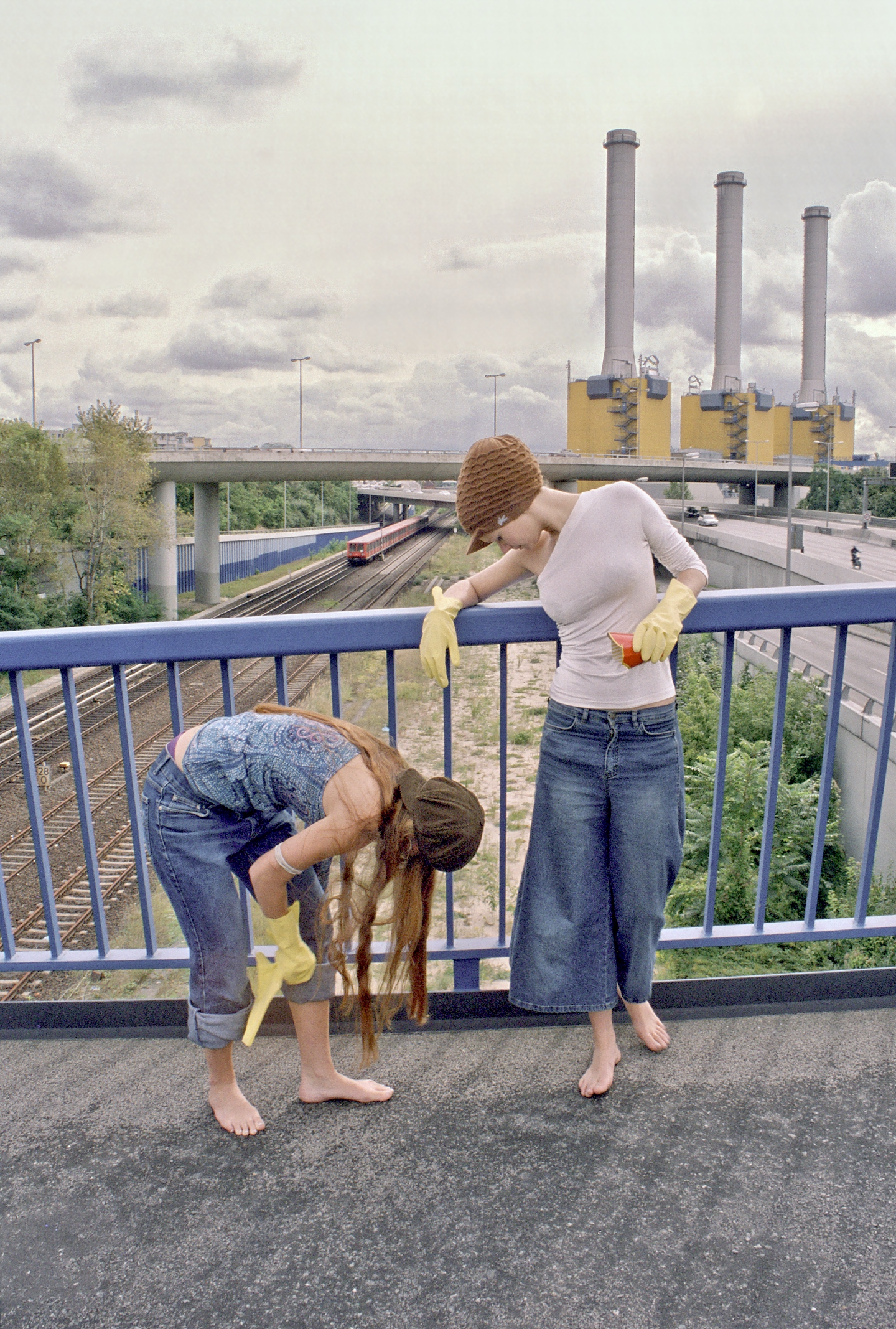 Fussgngerbrcke 'Hoher Bogen', A100