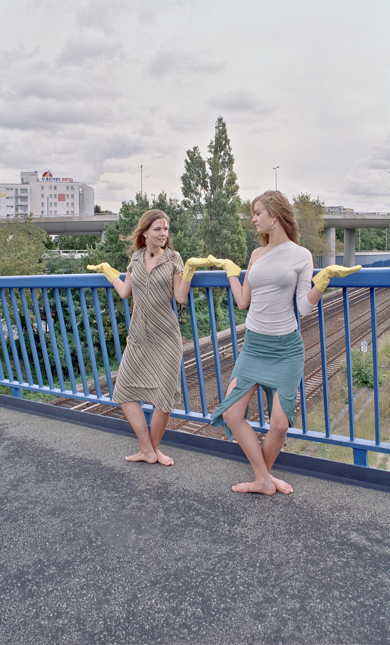 Fussg�ngerbr�cke 'Hoher Bogen', A100