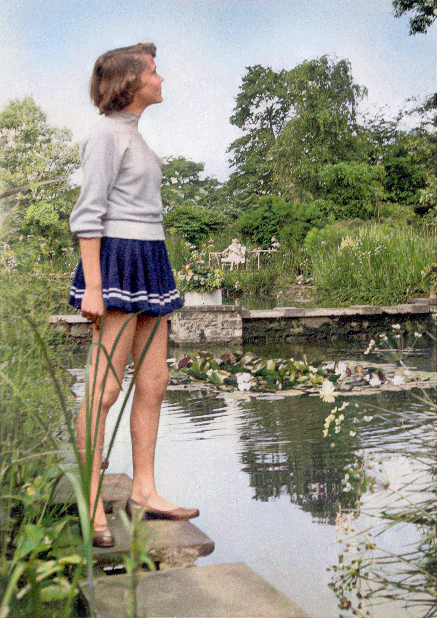 Fotosession in Planten und Blomen, Teich, Kaskaden