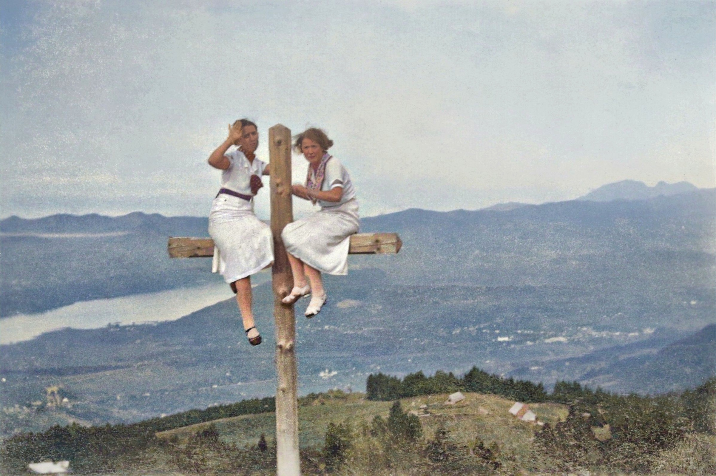 Zwei auf Gipfelkreuz Zwei auf Gipfelkreuz