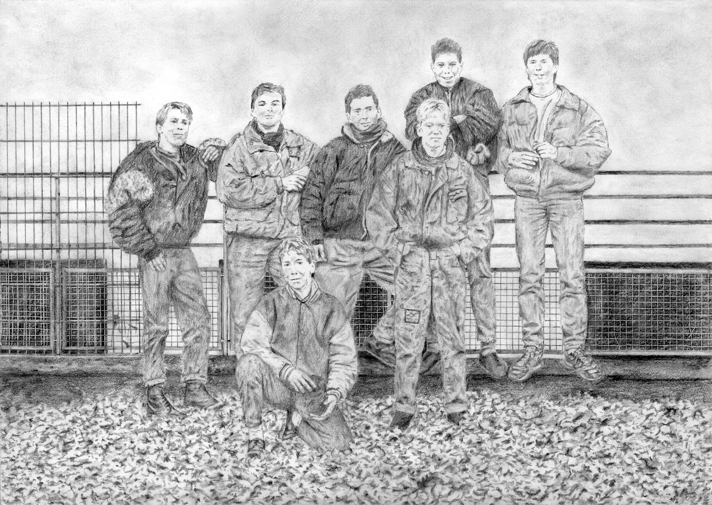 Schulhof, Pausenhof, Schule an der Lothringer Strasse, 1990