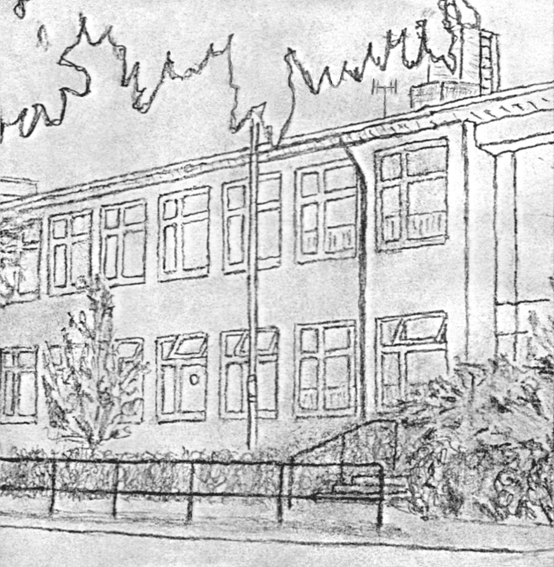  Schule an der Lothringer Strasse, 1989, Eingang